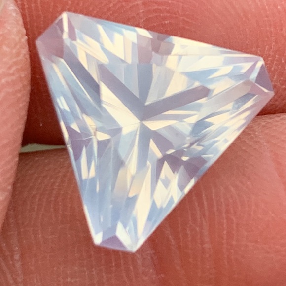 8.82 Carats Feldspar Moonstone Fancy Rare Peach Pink Gemstone Precision Cut - Picture 3 of 17